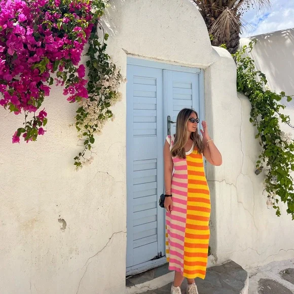 STAUD | Dresses | Staud Seashore Striped Knit Dress | Poshmark